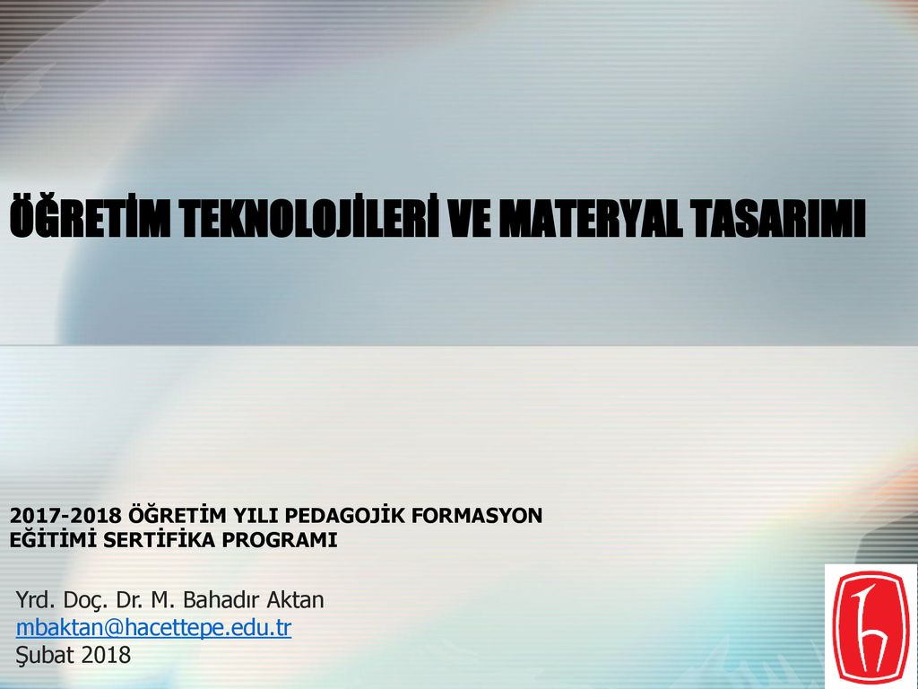 Ret M Teknoloj Ler Ve Materyal Tasarimi Ppt Indir